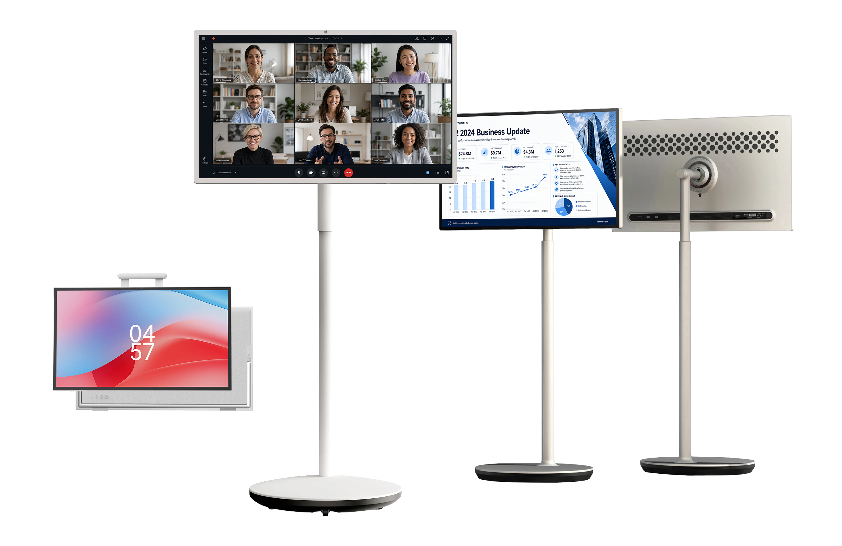 Overzicht van Companion 32, Titanium 32 en Portable 24 Mobile Display uitvoeringen